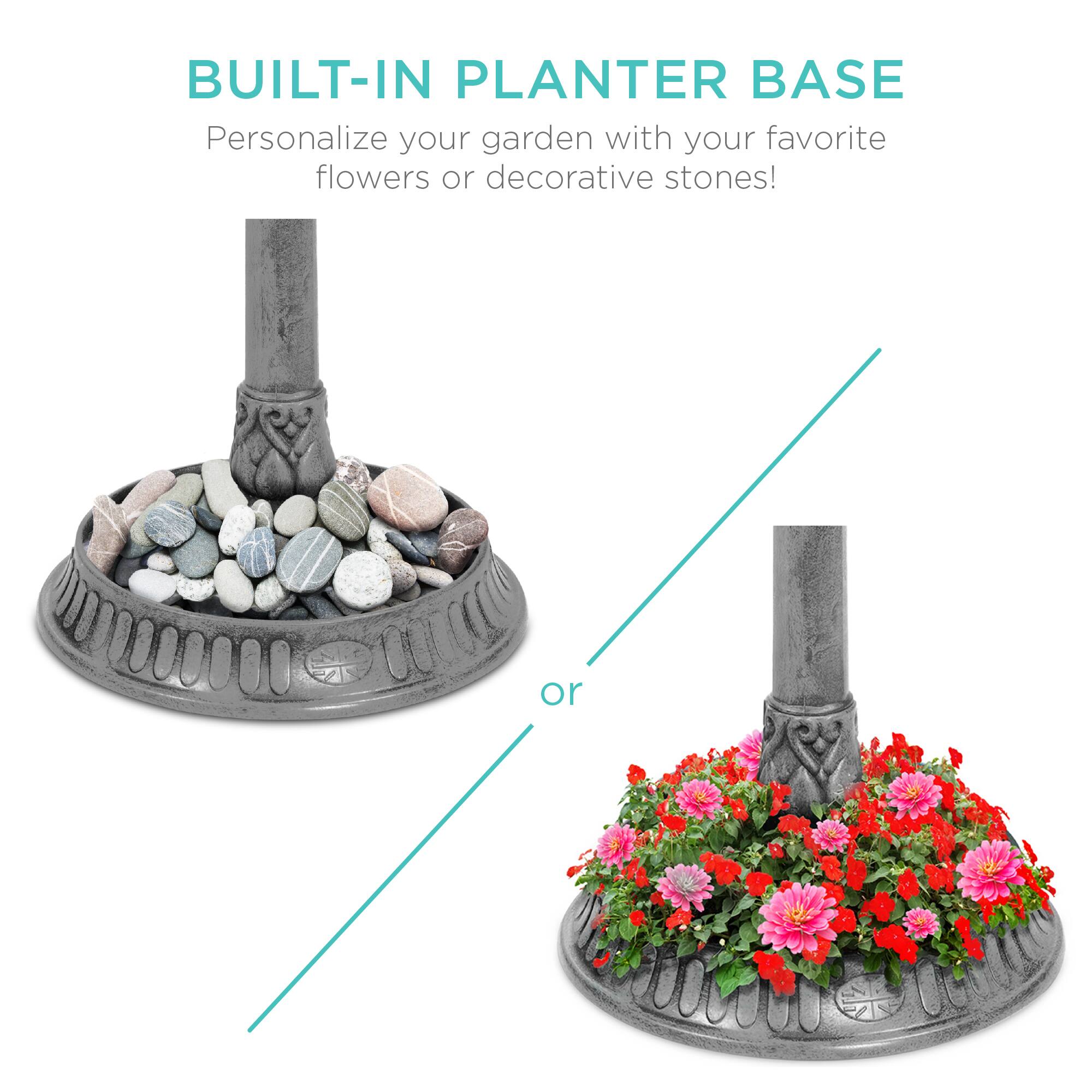 BUILT-IN PLANTER BASE

Personalize your garden with your favorite flowers or decorative stones!