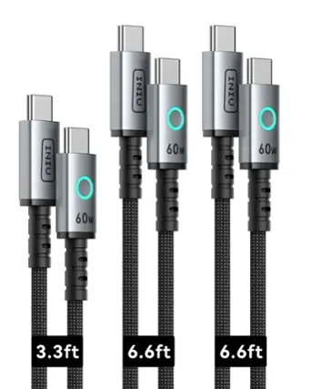 INIU 8 O 60w INIU .1 44 O 60w INIU 60w 3.3ft 6.6ft 6.6ft
