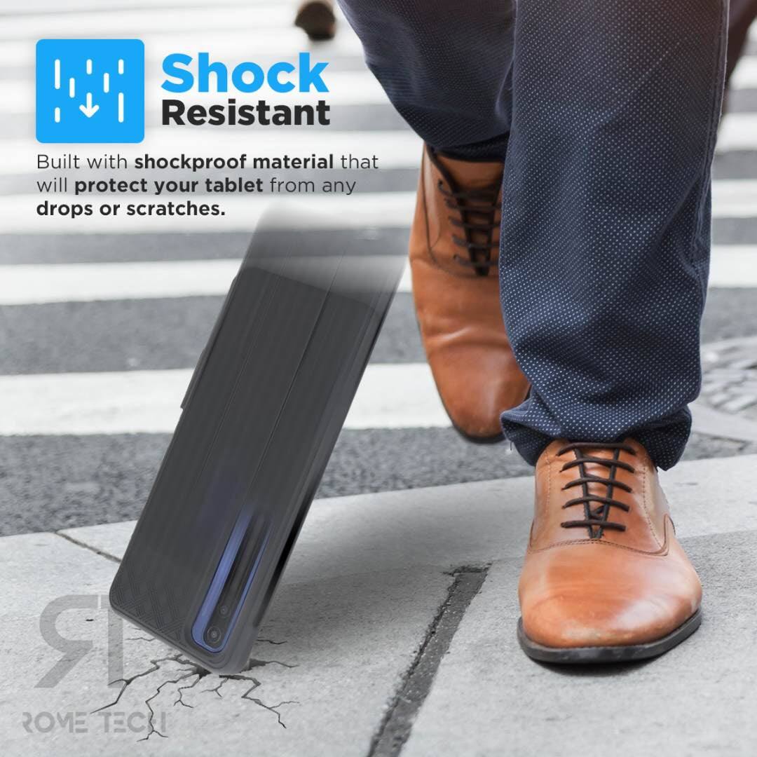 Shock Resistant

Built with shockproof material that will protect your tablet from any drops or scratches.

ROME TECH