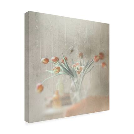 Front. Trademark Fine Art - Gilbert Claes Unexpected Rain Canvas Art - 35 x 35 Inches - 35x35 - Multicolor.