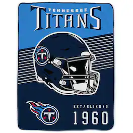 Pegasus - Tennessee Titans 60" x 80" Helmet Stripes Royal Plush Blanket - Multicolor