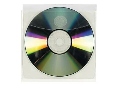 Front. Smead - Smead Adhesive Holders for CD/DVD, Clear Polypropylene/PP, 10/Pack (68144) - Clear.