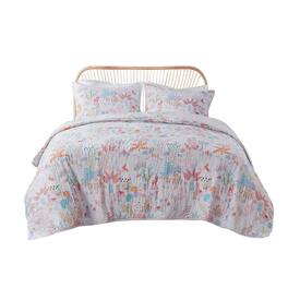 Gracie Mills - Illyria Animals Reversible Cotton Quilt Set - Blush