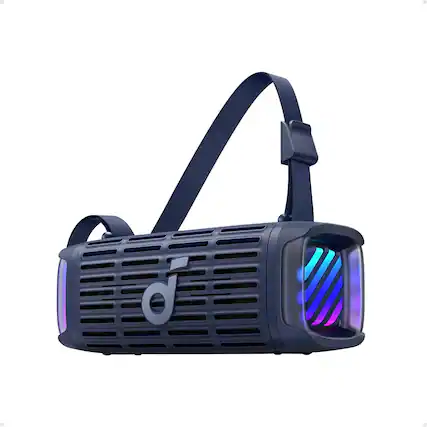 Front. Soundcore - Soundcore Boom 3i by Anker, Rugged Outdoor Speakers, IP68 Waterproof, Portable, 16H Playtime, Blue - Blue.