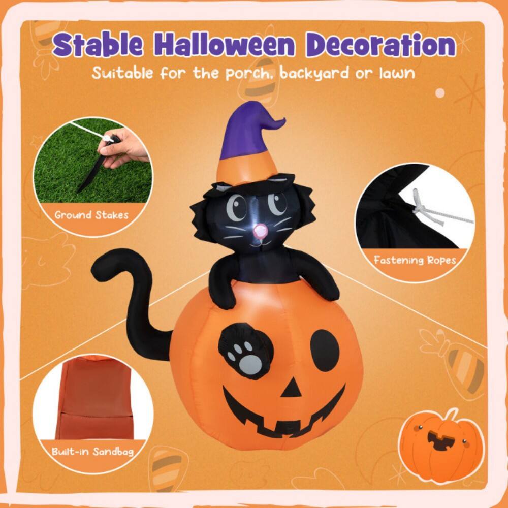 Stable Halloween Decoration  
Suitable for the porch, backyard or lawn  

- Ground Stakes  
- Fastening Ropes  
- Built-in Sandbag