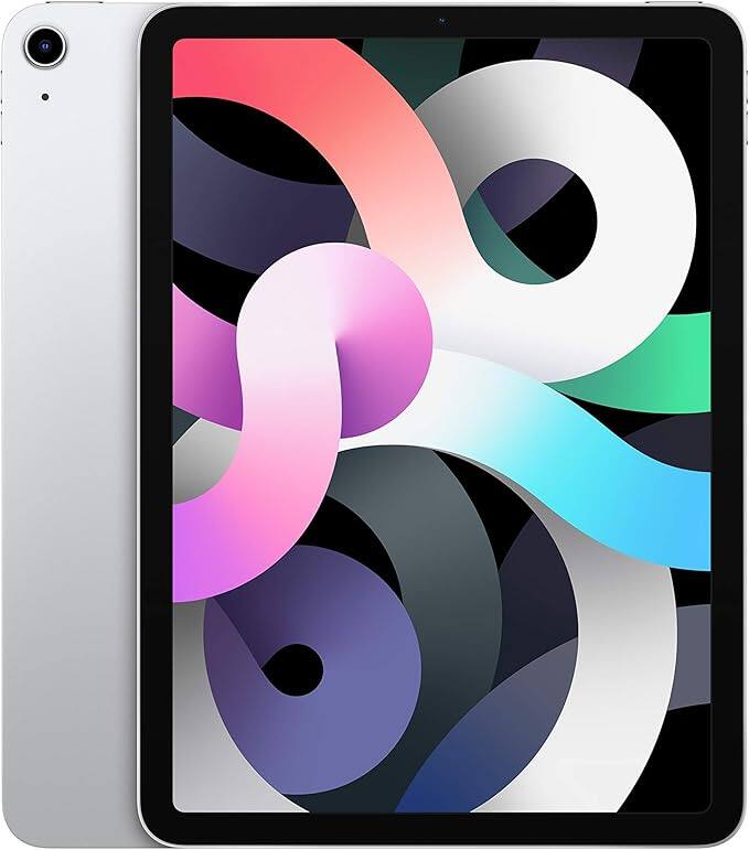 Angle. Apple - 10.9-Inch iPad Air - (4th Generation) with Wi-Fi + Cellular - 256GB - Silver.