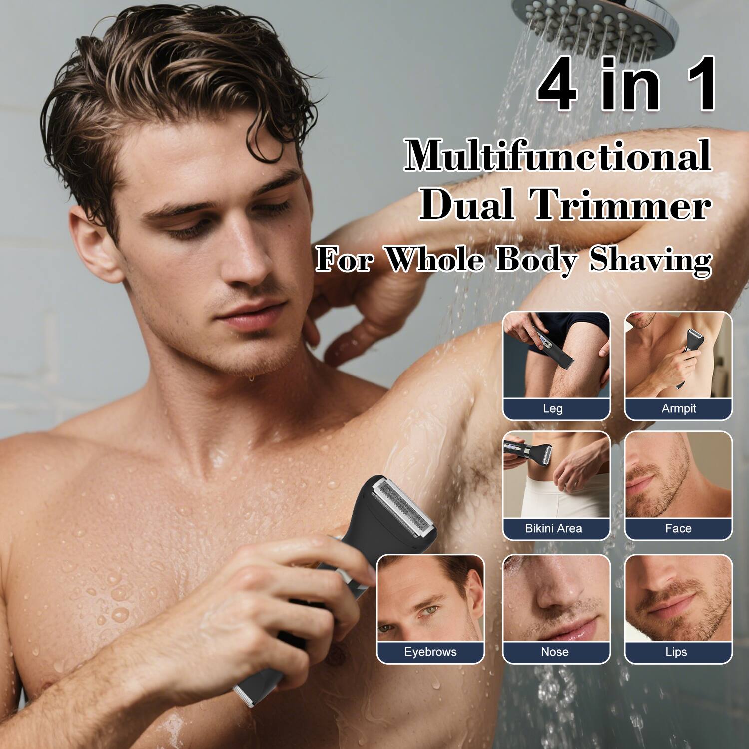 4 in 1 Multifunctional Dual Trimmer For Whole Body Shaving

- Leg
- Armpit
- Bikini Area
- Face
- Eyebrows
- Nose
- Lips
