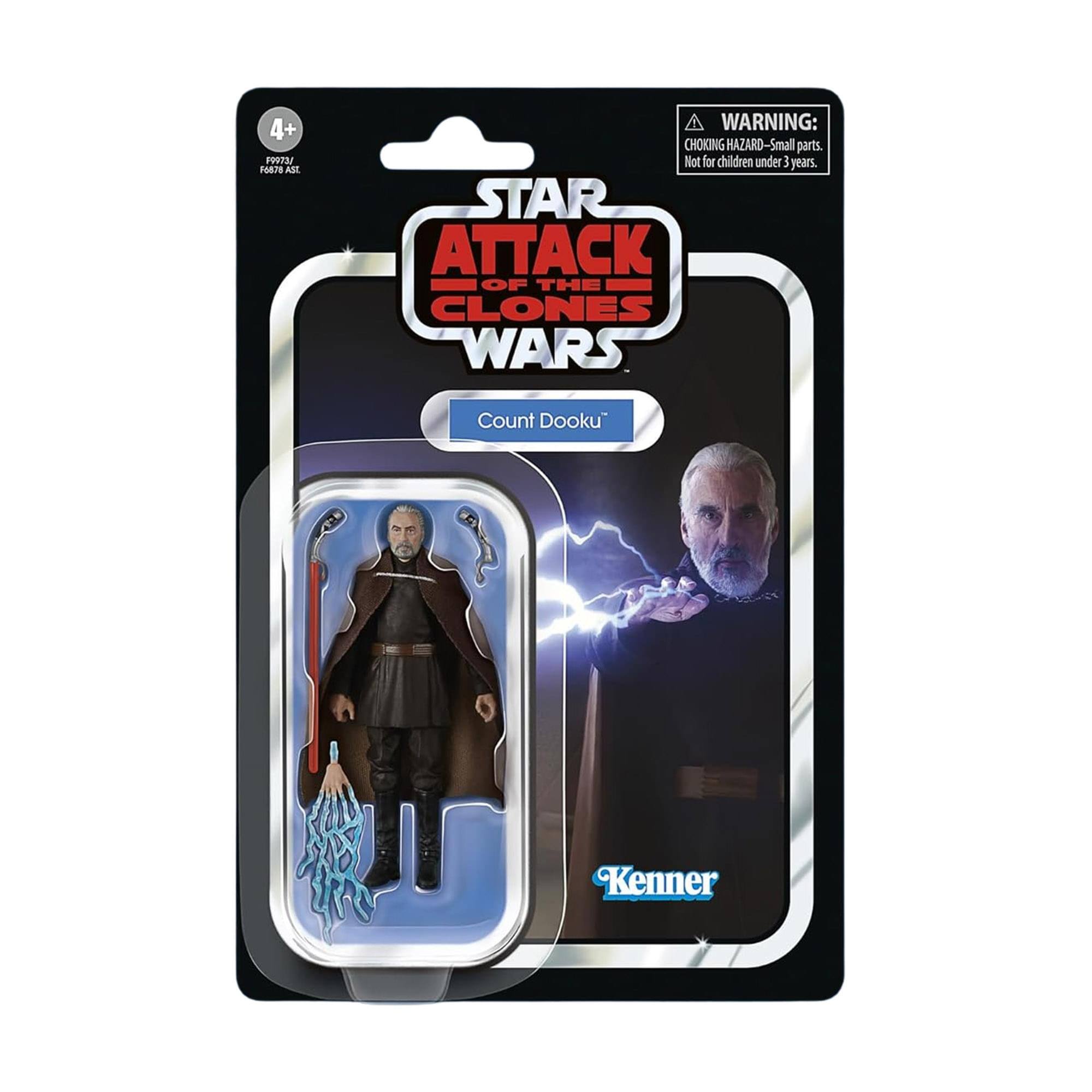 **STAR WARS**  
**ATTACK OF THE CLONES**  
**Count Dooku**

**WARNING:**  
CHOKING HAZARD - Small parts. Not for children under 3 years.

**Kenner**

4+  
FORD 2003  
FORD 2004