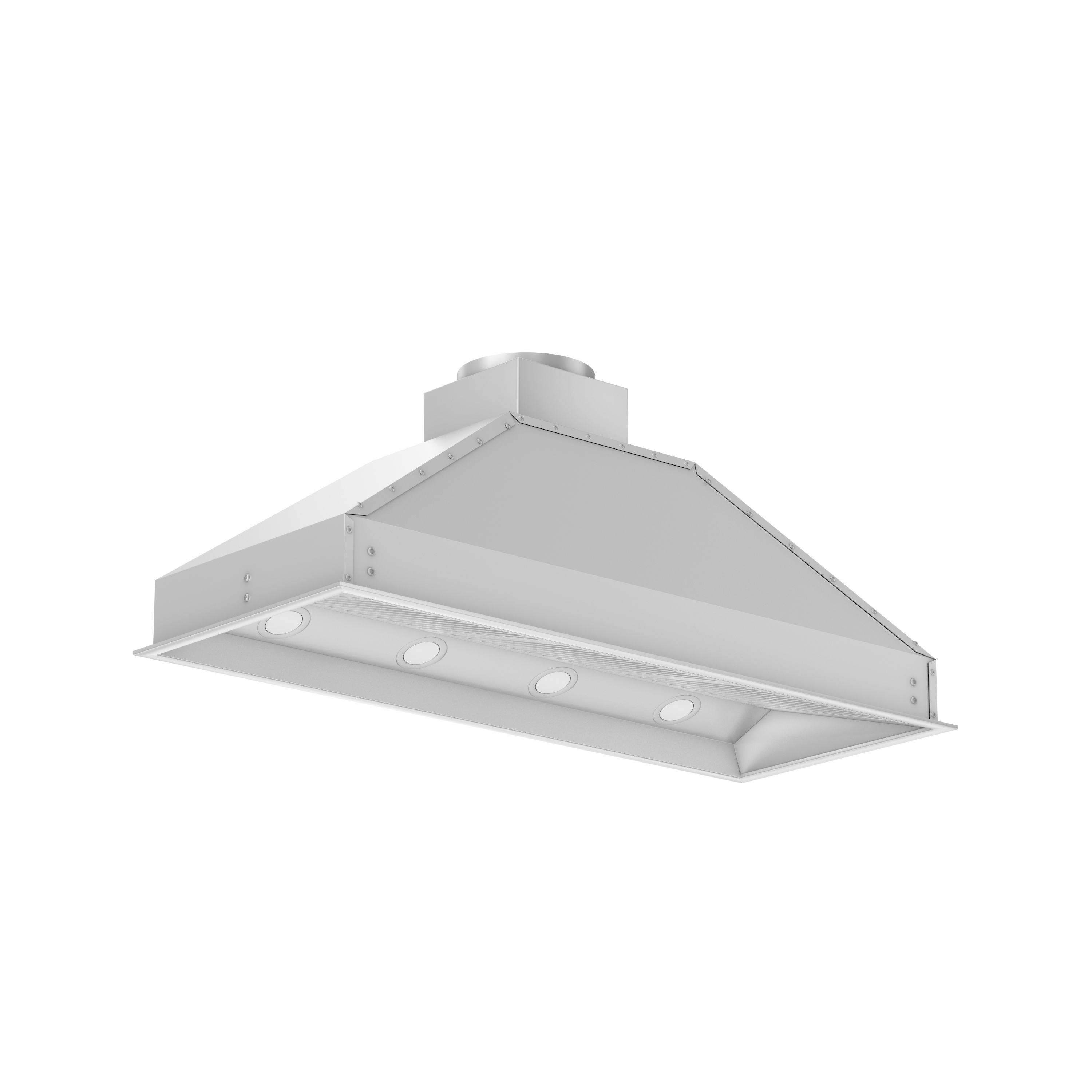 Alt View 1. ZLINE - ZLINE 46" Ducted Remote Blower Range Hood Insert in Stainless Steel (698-RD-46) - Stainless Steel.