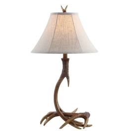 Jonathan Y - Antler 27.5" Rustic Resin LED Table Lamp - Brown