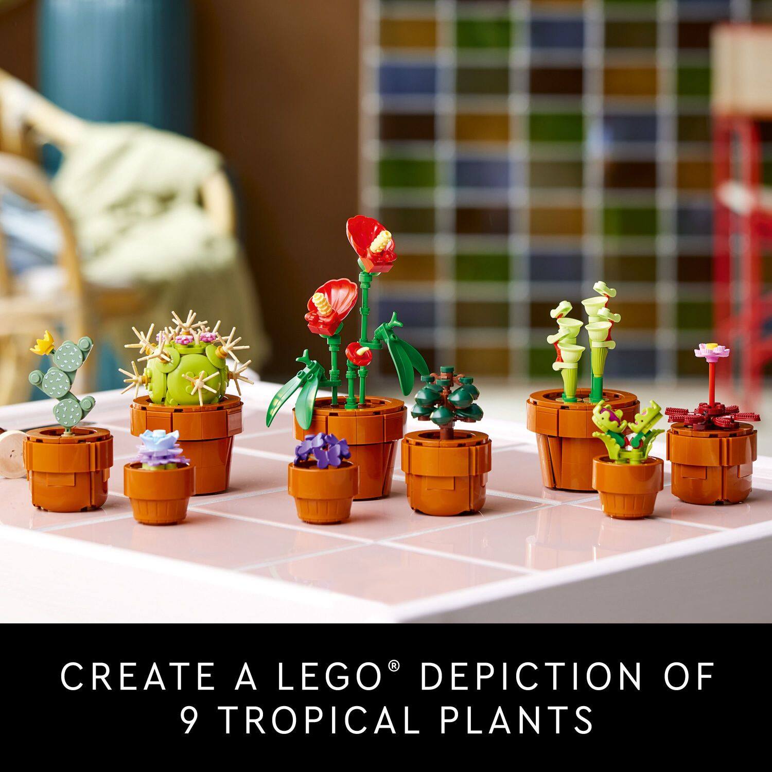 CREATE A LEGO® DEPICTION OF 9 TROPICAL PLANTS