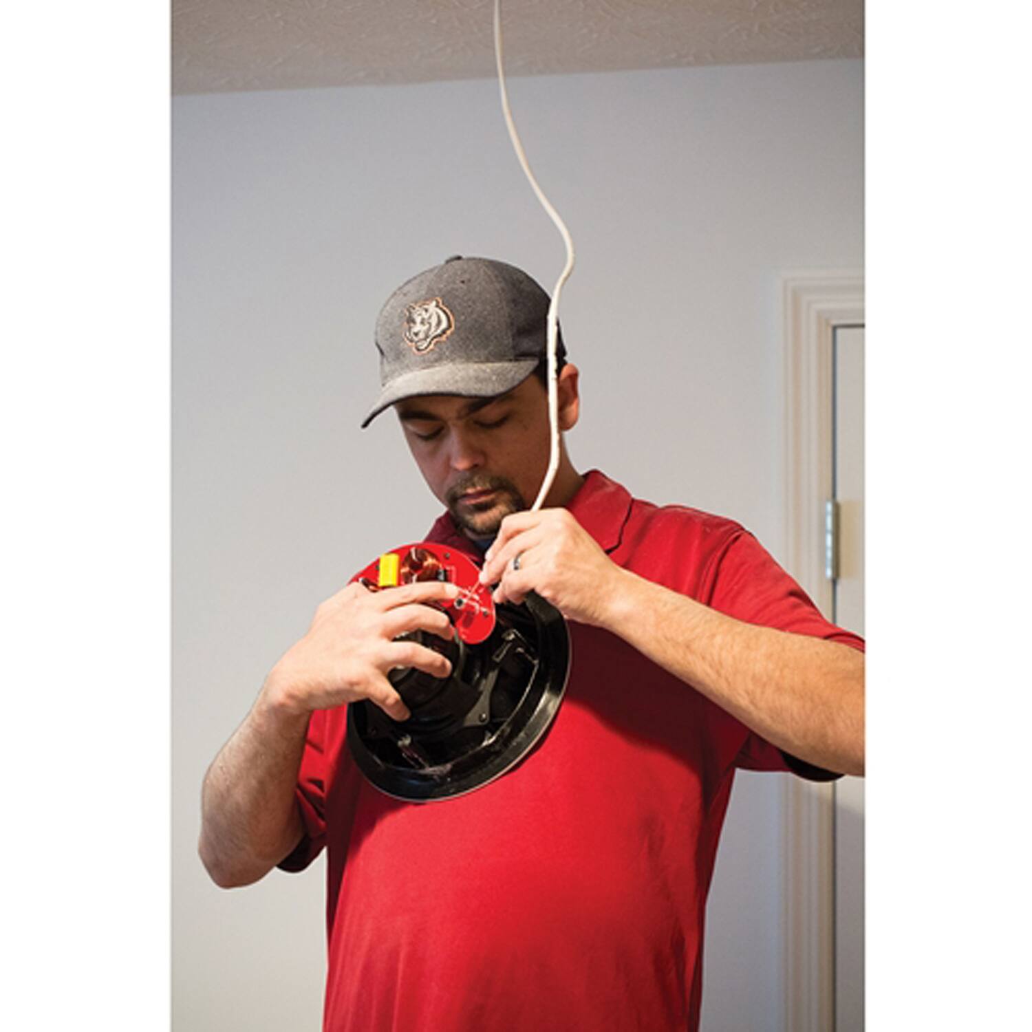 Alt View 1. Dayton Audio - Micro-Edge ME652C 6.5" 35W RMS Stereo In-Ceiling Speaker, Aramid Fiber Woofer, Dual Silk Dome Tweeters, 8 Ohm - Black.