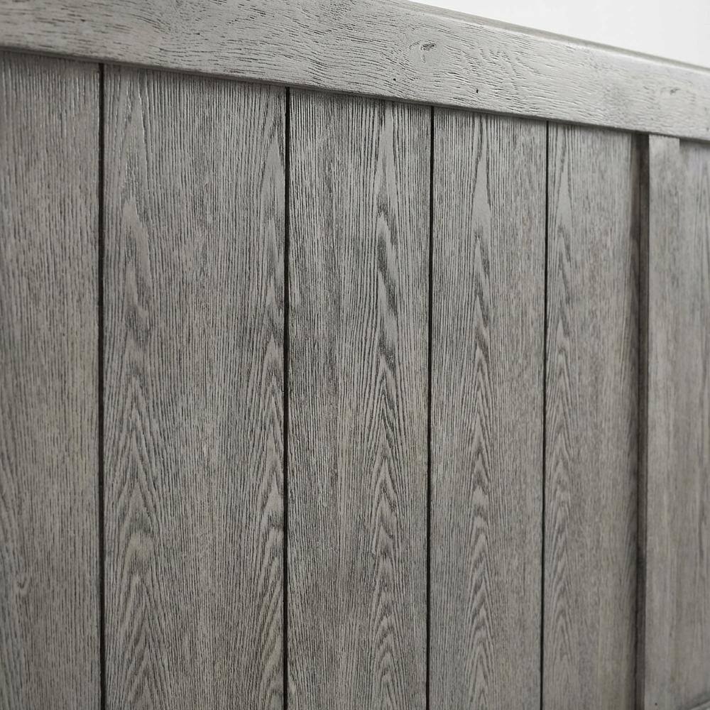 Back. FurniFact - Wood King Headboard with Sturdy Construction and Classic Design for Bedroom - Gray.