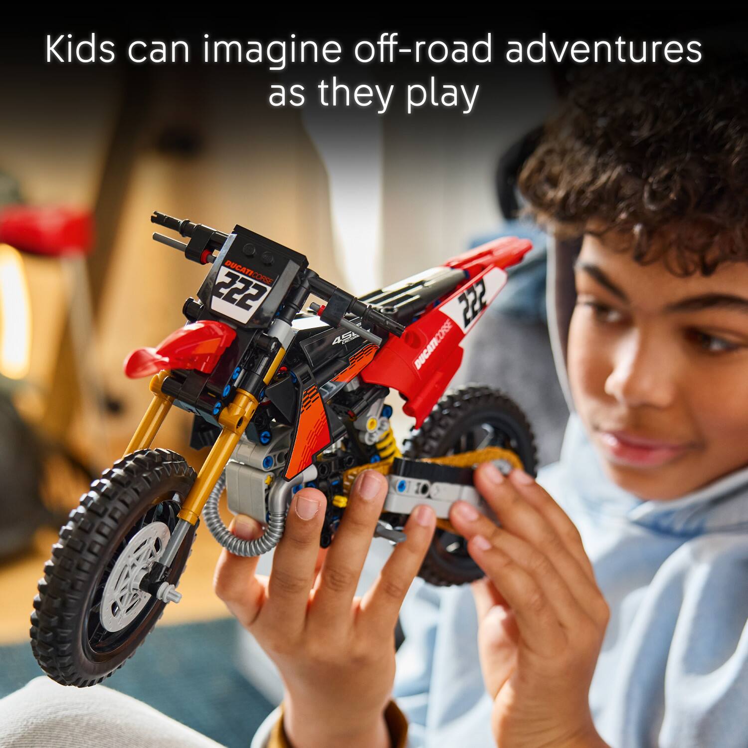 Kids can imagine off-road adventures as they play
