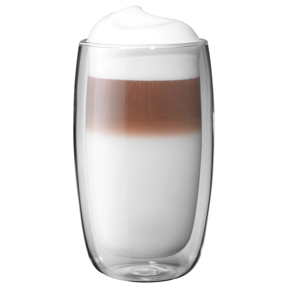 Front. ZWILLING - ZWILLING Sorrento 2-pc Double-wall Glass Latte Cup Set - Clear.