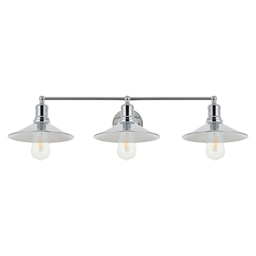 Alt View 4. Living District - Etude 3 light chrome Wall Sconce - Chrome.