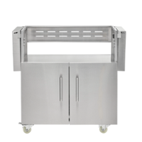 Coyote Outdoor Living - cart For 34" C-Series Grill - Stainless Steel - Front_Zoom