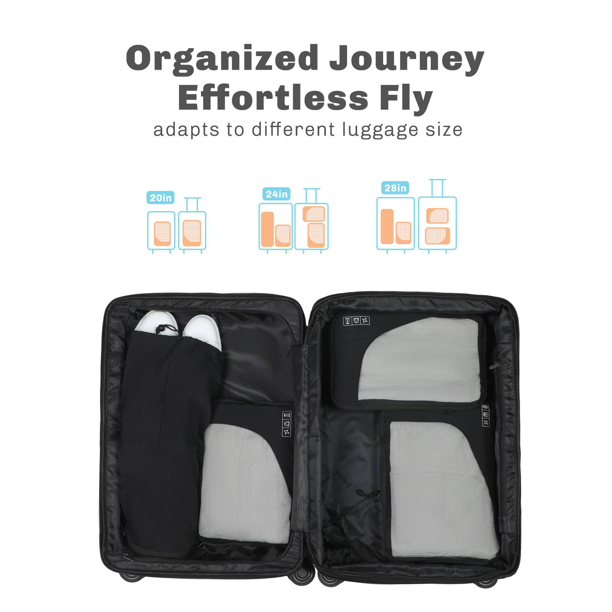 Hynes Eagle Compression Packing Cubes 4 Piece Set Black - Best Buy