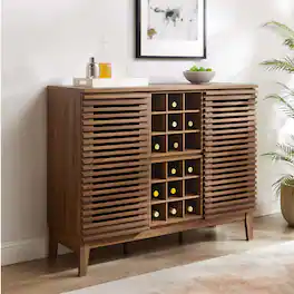 Render Bar Cabinet by Modway - Walnut