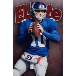 Deacon Jones Foundation - NY Giants "Eli Manning" Fine Art Canvas Print 24" x 36" by Artist Rob Jackson - Multicolor