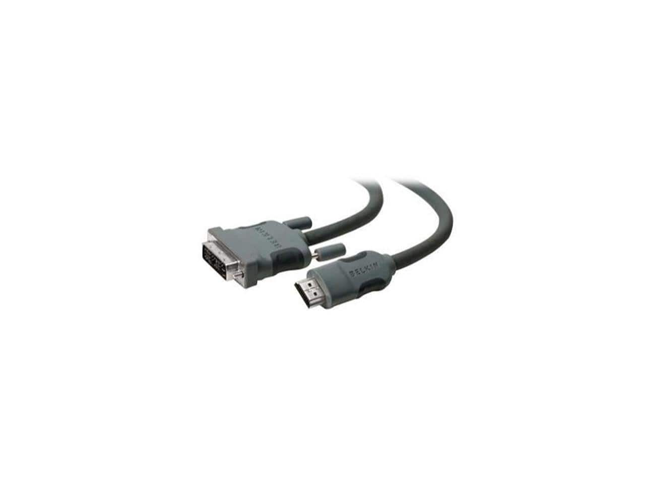 Belkin - F2E8242B03 3 ft. Black 1 x HDMI Male to 1 x DVI Male HDMI to DVI Cable Male to Male