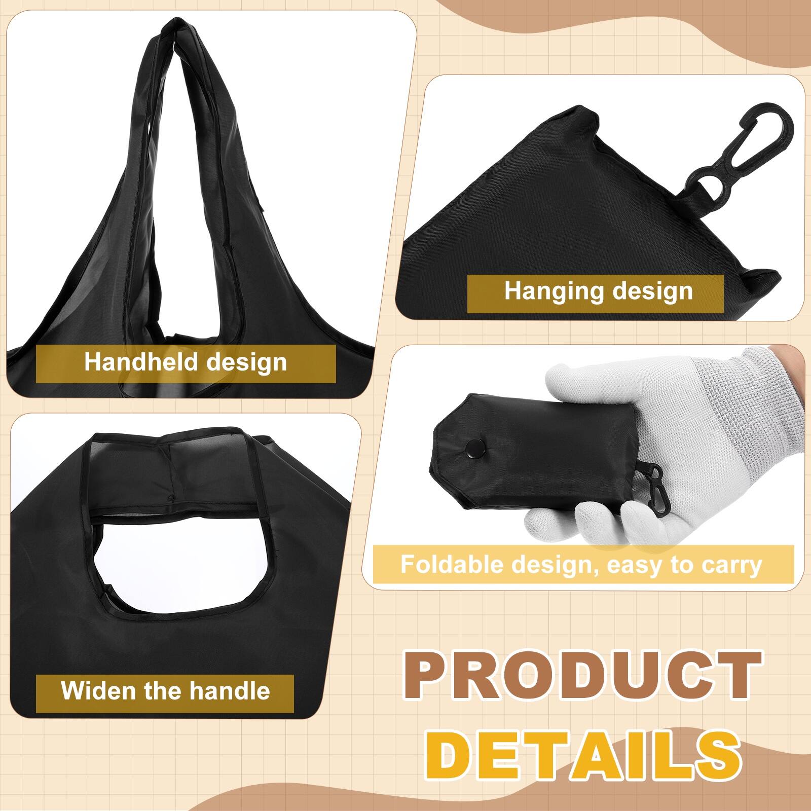 - Hanging design
- Handheld design
- Foldable design, easy to carry
- Widen the handle

PRODUCT DETAILS