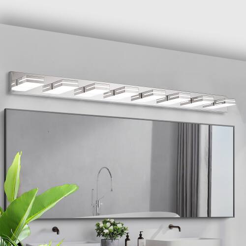 Panel Led Front View LUCKY ONE 8 Light LED Vanity Light, Wall Mount Sconce for Bathroom ...