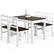 Alt View 17. Costway - 5pcs Dining Set Solid Wood Compact Kitchen Table & 4 Chairs Modern - Walnut, White.