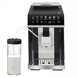 Kenmore - Super Automatic Espresso Coffee Machine with Dual Cream System, Grinder, Touchscreen - Black