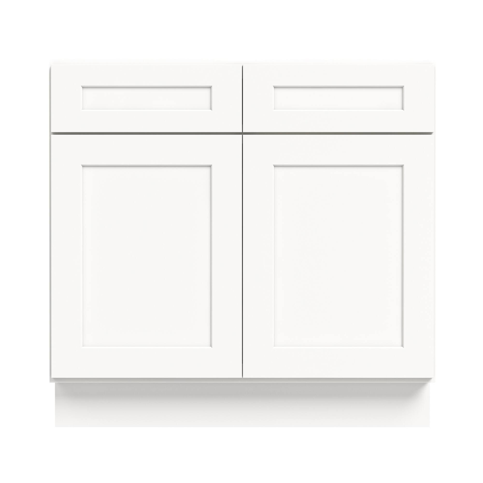 Angle. Boyel Living - 36-Inch W x 34.5-Inch H x 24-Inch D Shaker Soft-Close Base Cabinet - Creamy White.