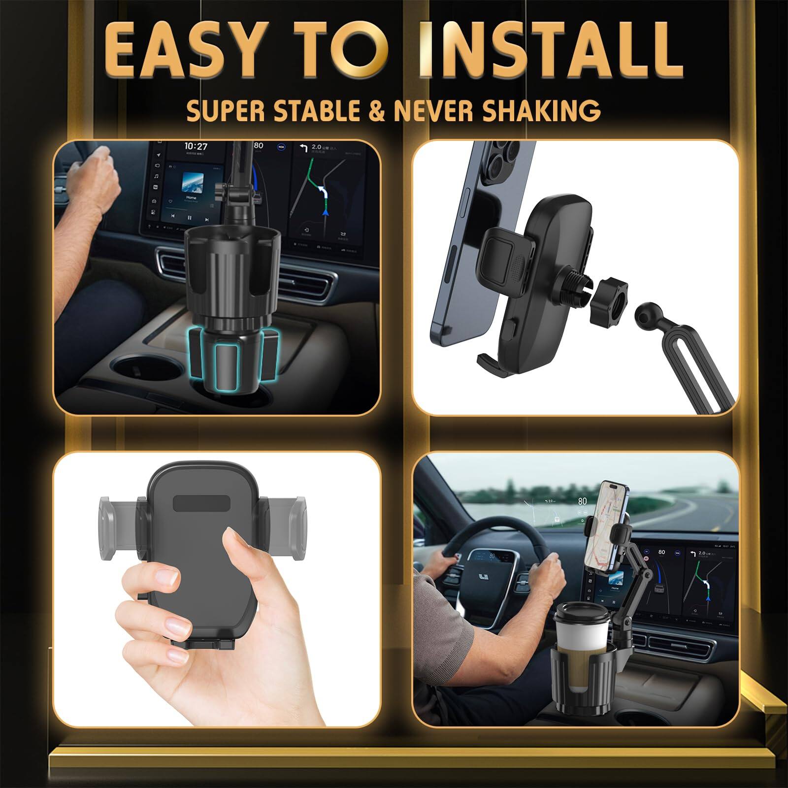 EASY TO INSTALL  
SUPER STABLE & NEVER SHAKING