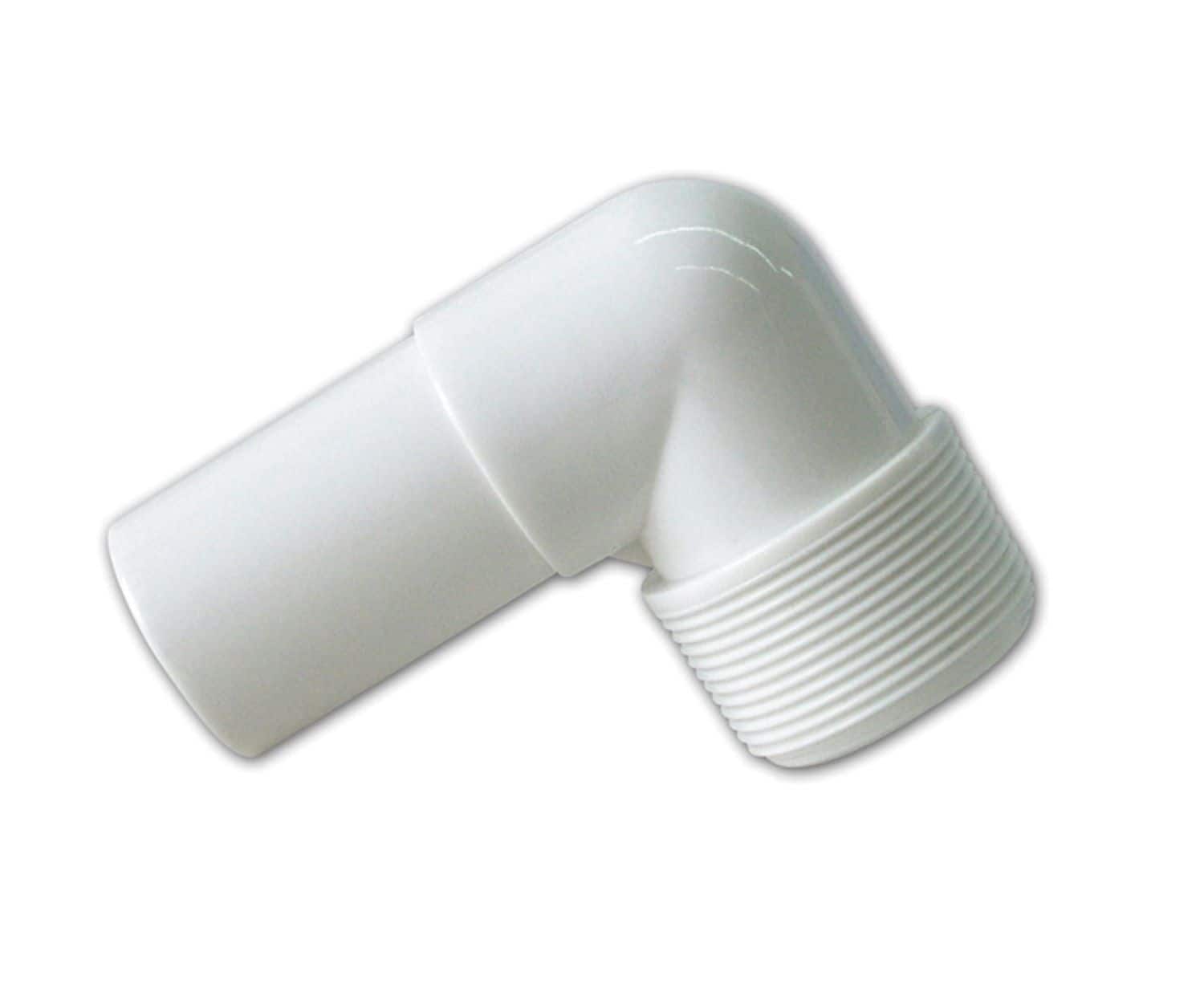 Swim Central - Hydro Tools Swimming Pool or Spa Straight Slip Elbow Fitting - 4.25" - White