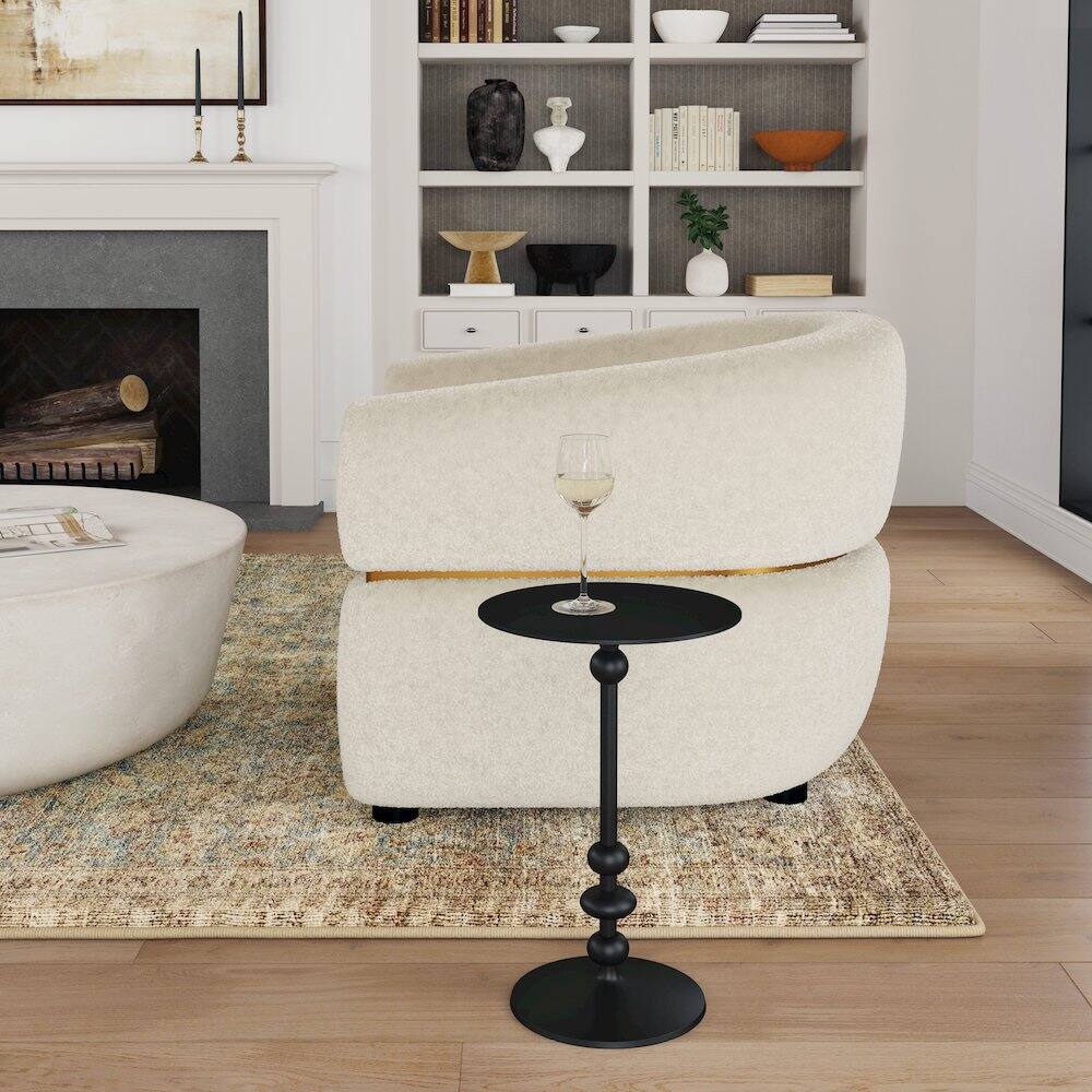 Alt View 1. Butler Specialty - Zora Pedestal Side Table - Black.