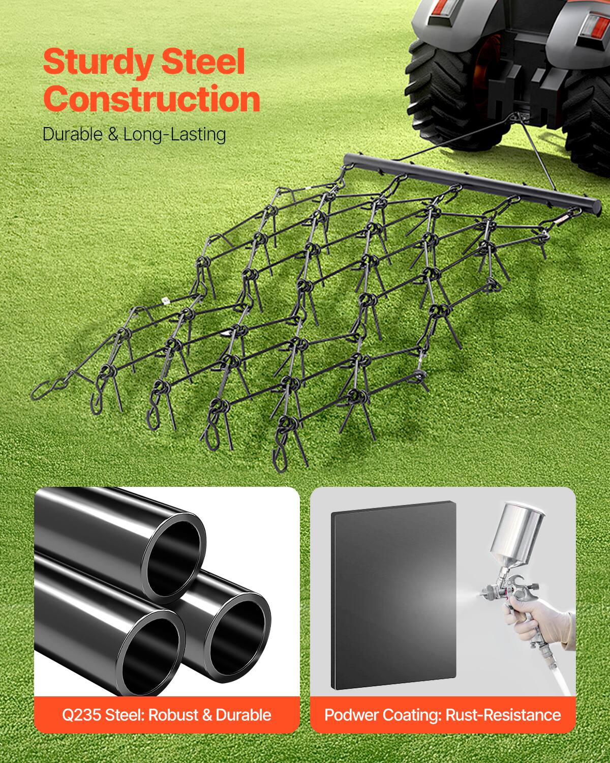 Sturdy Steel Construction
Durable & Long-Lasting
Q235 Steel: Robust & Durable
Powder Coating: Rust-Resistance