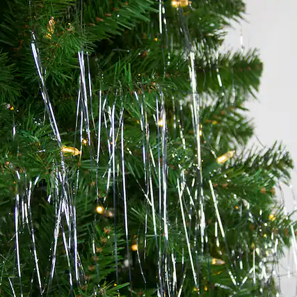 Front. Northlight - Silver Christmas Tinsel Icicle Strands - 18" - 1000ct - Silver.