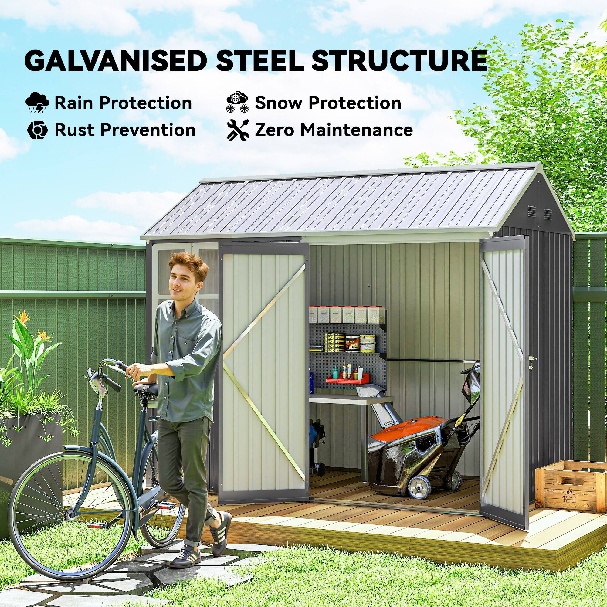 GALVANISED STEEL STRUCTURE

- Rain Protection
- Rust Prevention
- Snow Protection
- Zero Maintenance