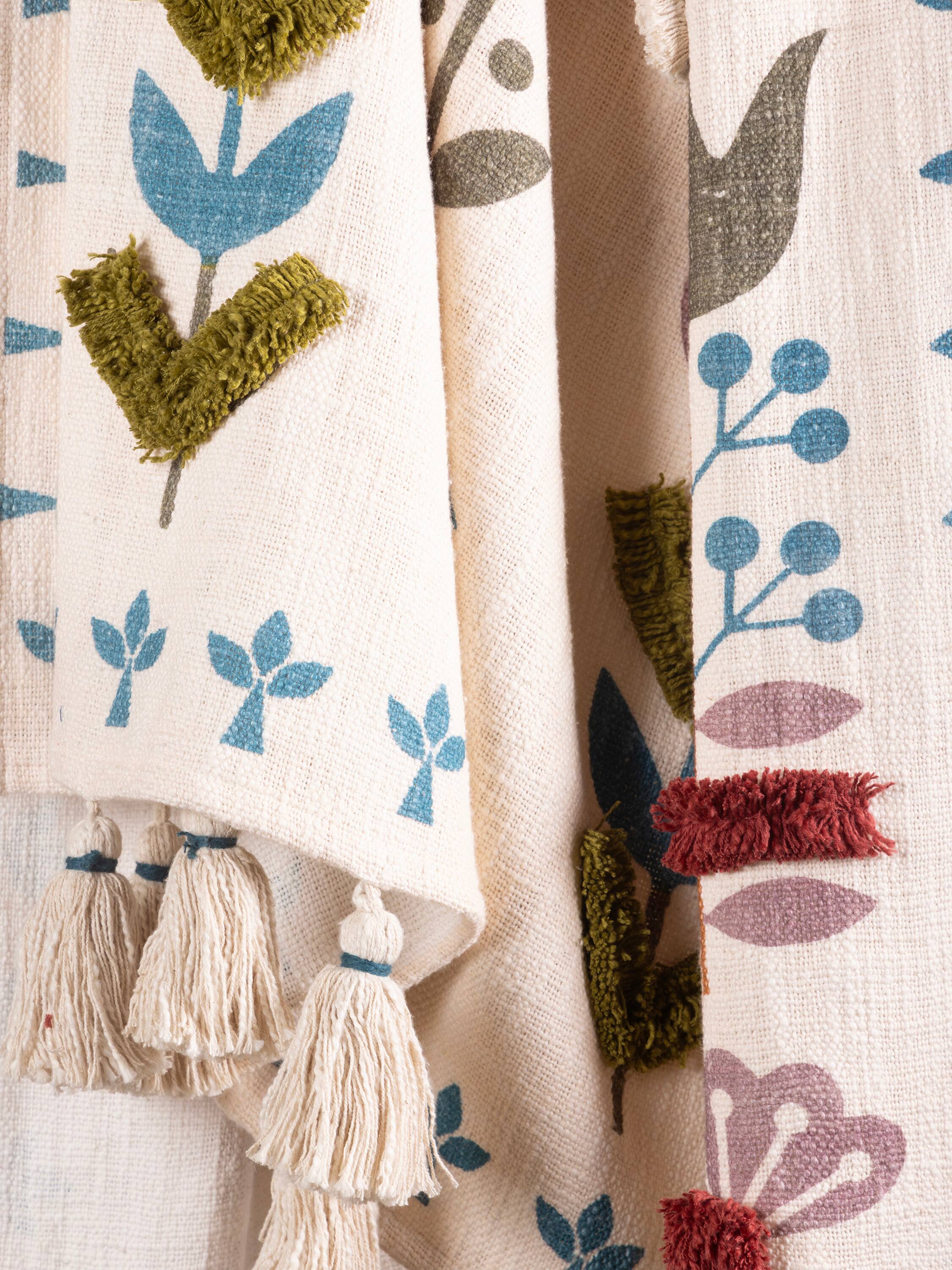 Left. GAURI KOHLI - Kyoto Throw Blanket - Multicolored.