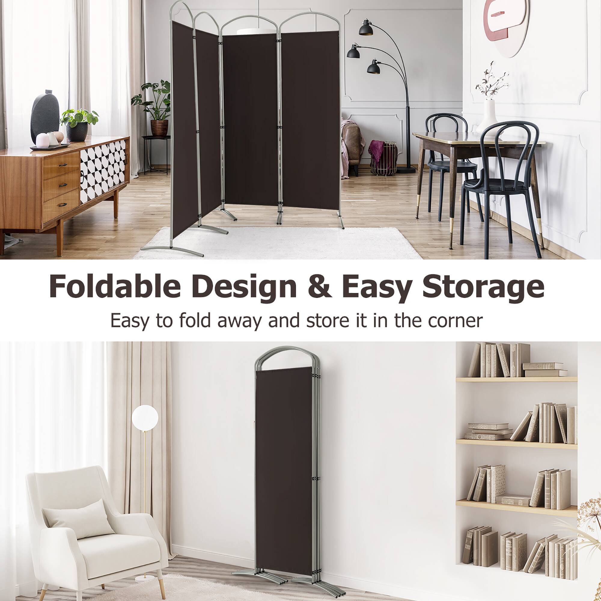 Foldable Design & Easy Storage  
Easy to fold away and store it in the corner