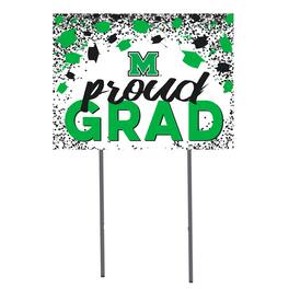 Jardine - Marshall Thundering Herd 18'' x 24'' Grad Yard Sign - White