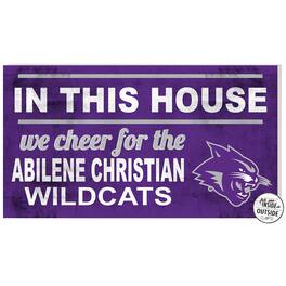 Jardine - Abilene Christian University Wildcats 11" x 20" Indoor/Outdoor In This House Sign - Purple