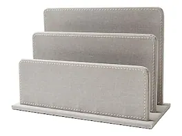 Martha Stewart - 2-Compartment Linen File Sorter - Gray