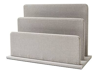 Martha Stewart - 2-Compartment Linen File Sorter - Gray