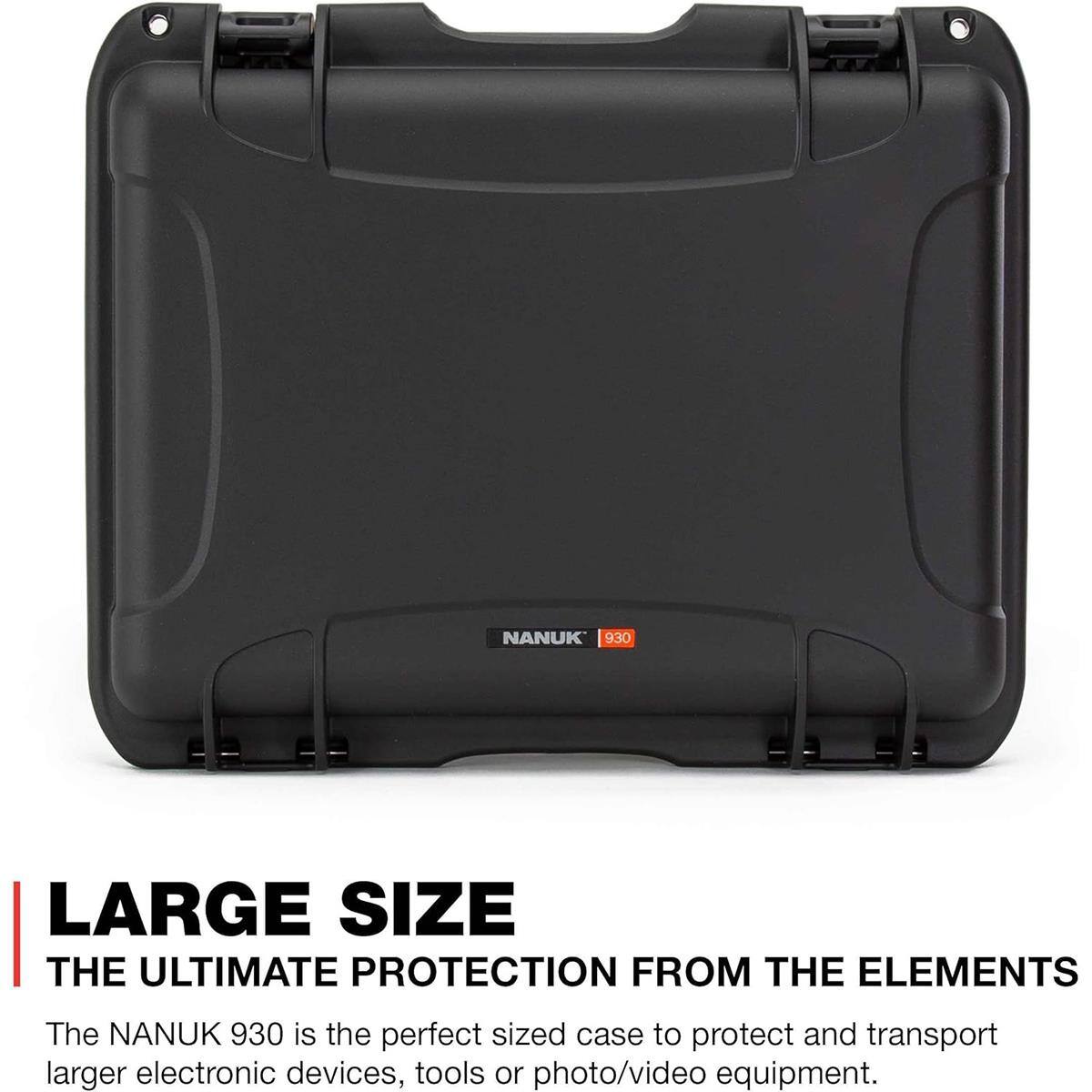NANUK 930 LARGE SIZE THE ULTIMATE PROTECTION FROM THE ELEMENTS

The NANUK 930 is the perfect sized case to protect and transport larger electronic devices, tools or photo/video equipment.