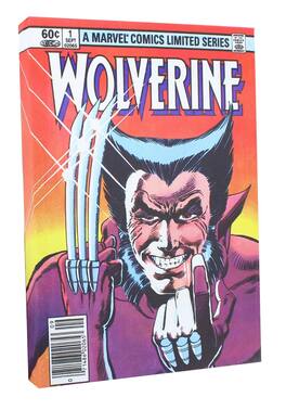 Marvel - Comic Cover 9 x 5 Inch Canvas Wall Art | Wolverine #1 - Orange