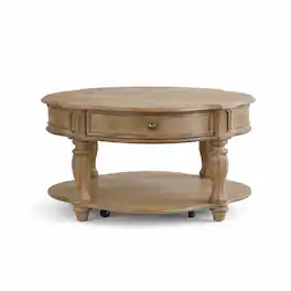 Liberty Furniture Industries - Magnolia Manor Round Cocktail Table in Weathered Bisque - Brown