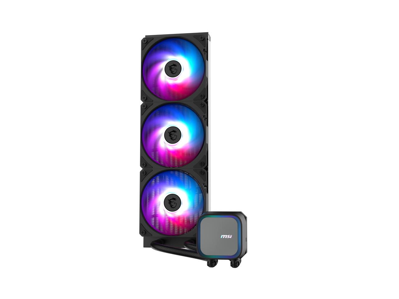 Angle. MSI - MAG Coreliquid A13 360 AIO ARGB CPU Liquid Cooler CLA13360 - Black.