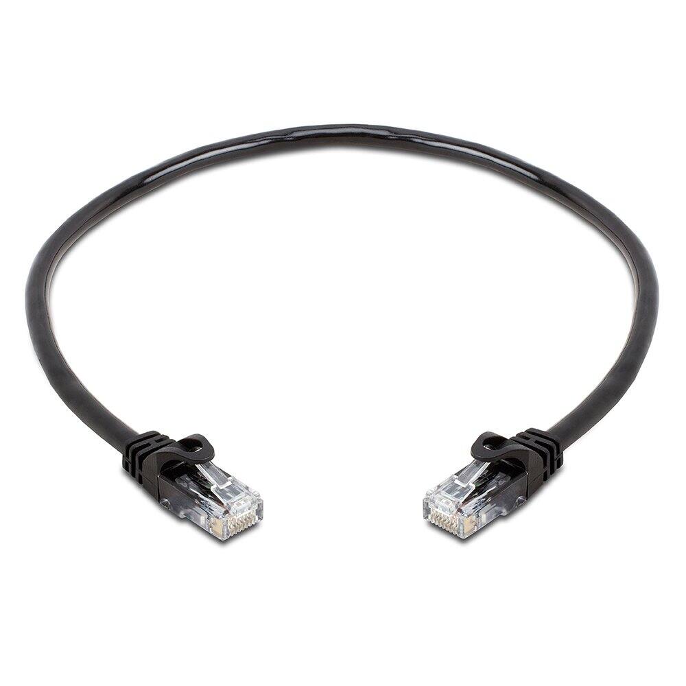 Angle. Cmple.com - Cmple - Cat 6 Ethernet Cable 1.5 ft, Cat6 Patch Cables 10Gbps Network Lan Cord, 550MHz, RJ45 Connectors - Black - Black.