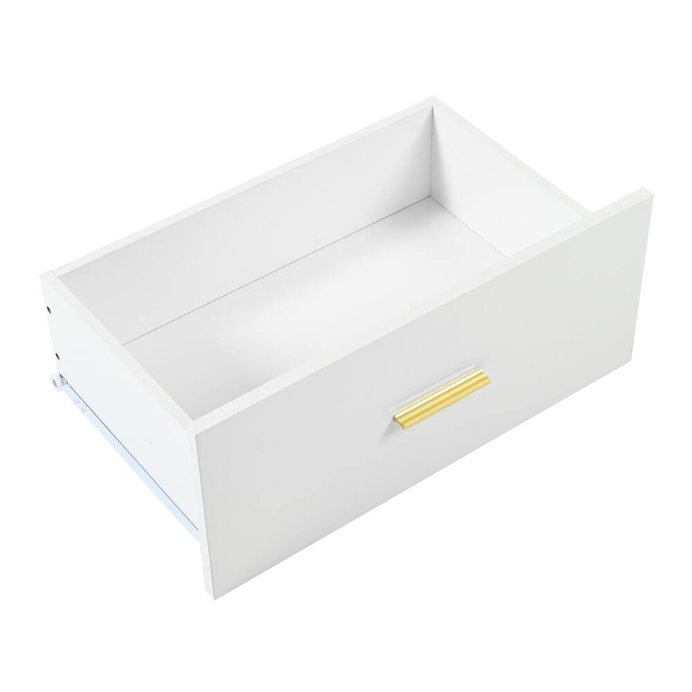 Alt View 4. GOODSILO - 9-Drawer Dresser for Bedroom - Ample Storage Wide Chest, Sturdy & Safe - Antique White.