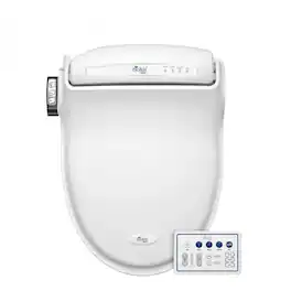 Bio Bidet - by Bemis BB1000 Round Bidet Toilet Seat with Drylette Towels - White