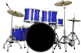 Axe Heaven - Classic 5-Piece Blue Sparkle Finish Mini Drum Set Replica BLUE-DRUM-1 - Collectibles - Multicolor